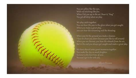 softball dirt poem printable