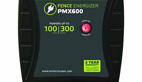 Patriot - PMX600 Fence Energizer - 6.0 Joule - Field Guardian