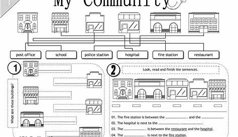 16 Worksheets About My Community / worksheeto.com