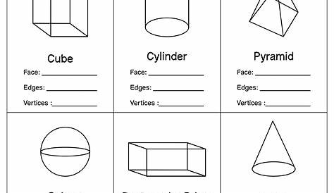kindergarten 3d shapes worksheet
