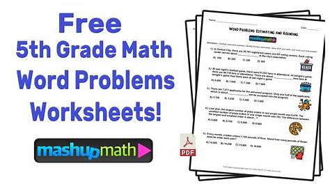 5th Grade Math Word Problems: Free Worksheets with Answers — Mashup Math