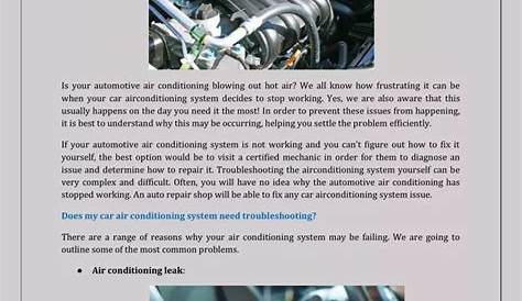 PPT - Find out why your automotive air conditioning system isn’t cold