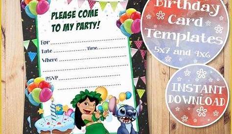 Free Lilo and Stitch Invitation Template Of Lilo Birthday Invitation