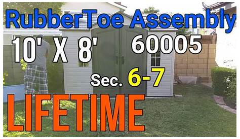 Lifetime Shed 10' x 8' 60005 Outdoor Shed Sec 6-7 How to Build Install - YouTube