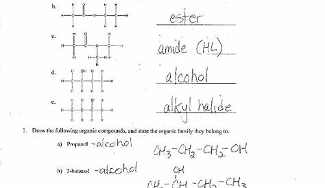 Functional Group Identification Worksheets