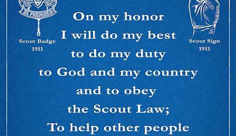 1911 Boy Scout Oath Boy Scouts of America BSA Eagle | Etsy