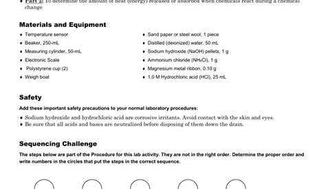 heat of reaction worksheet answers