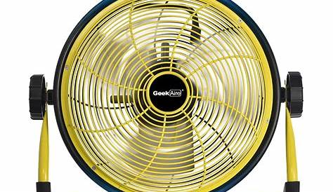 Geek Aire Cordless 12 in. Variable Speed Floor Fan with Power Bank