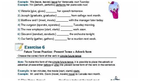 future tense worksheets for grade 6
