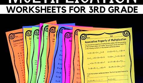 Properties of Multiplication 3rd Grade Worksheets