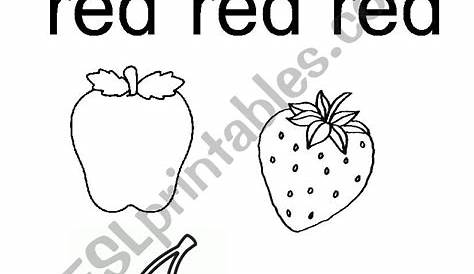 Color Red - ESL worksheet by lolie