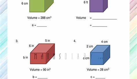 rectangular prism volume worksheets