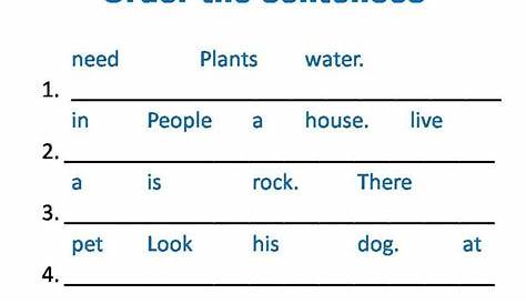 put sentences in order worksheets