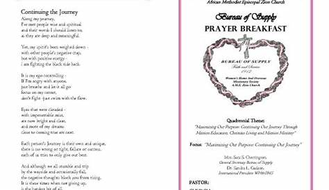 printable prayer breakfast program sample