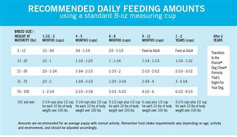 small puppy feeding chart