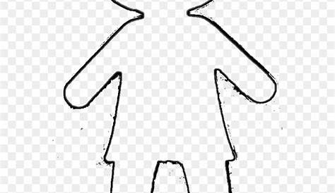 Printable Person Template - Girl Paper Doll Chain Template - Free