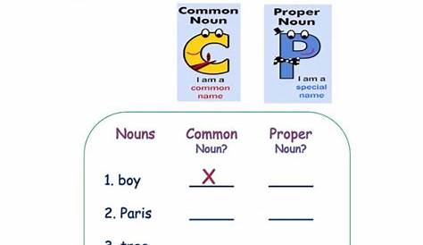 grade 1 proper nouns worksheet