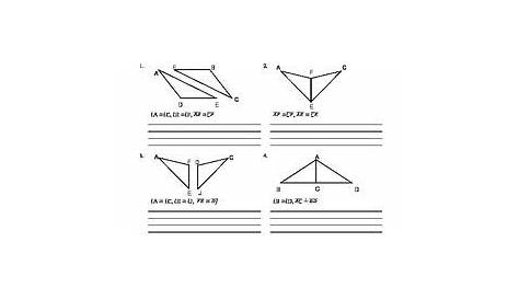Geometry Proving Triangles Congruent Worksheet Answer Key - Worksheets Joy