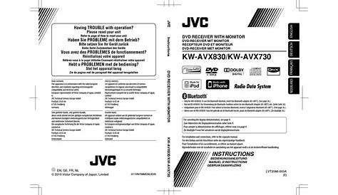 JVC KW-AVX730 CAR RECEIVER INSTRUCTIONS MANUAL | ManualsLib