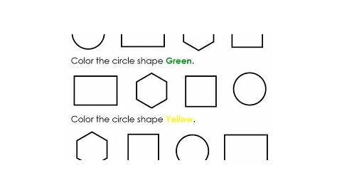 Recognize the Circle - Shape recognition with Colors | Free Printable