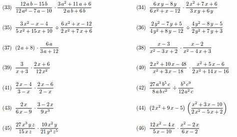 multiplying and dividing rational expressions worksheet with answers