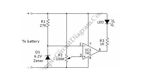 Low Battery Power Indicator – Simple Circuit Diagram