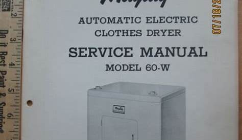 maytag dryer service manual Model 60-w | eBay