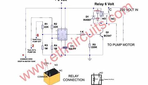 automatic water controller circuit diagram