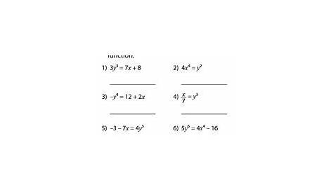 identifying functions worksheets answer key