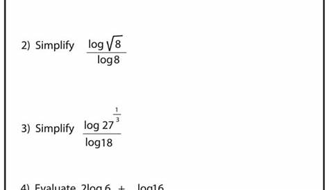 solving equations with logarithms worksheets