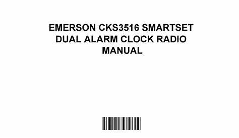 emerson smart clock manual
