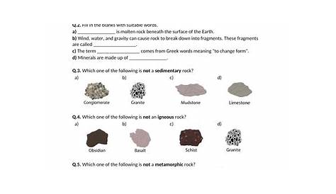 Rocks and Minerals - Worksheet | Distance Learning | Teaching Resources