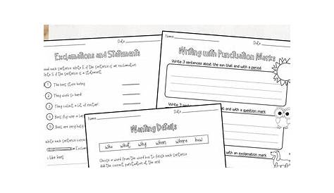 punctuations worksheets