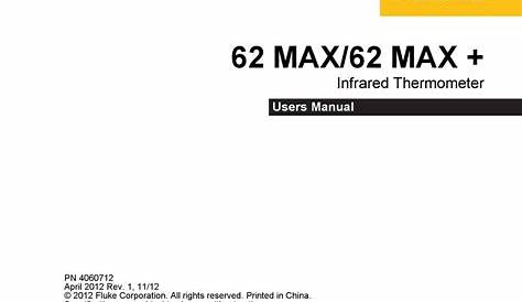 FLUKE 62 MAX USER MANUAL Pdf Download | ManualsLib