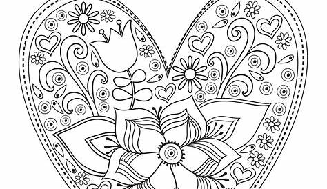 Printable Coloring Pages Free Valentine Coloring Card Svg - Magic Pau