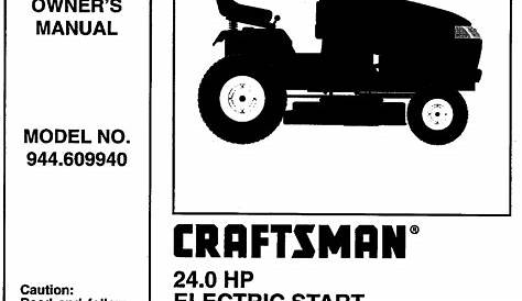 craftsman push mower owner's manual