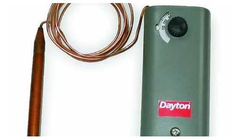 Dayton Line Voltage Mechanical Thermostat, Heating/Cooling, 24 to