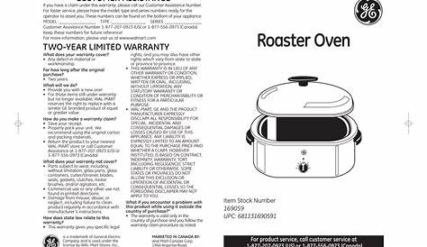 Ge 18 Quart Roaster Oven Replacement Parts | Webmotor.org
