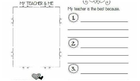 great teacher worksheet