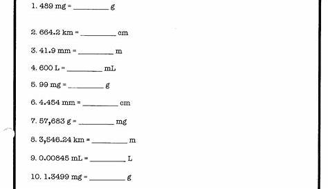 5Th Grade Metric Conversion Worksheets – Bluedotsheetco — db-excel.com