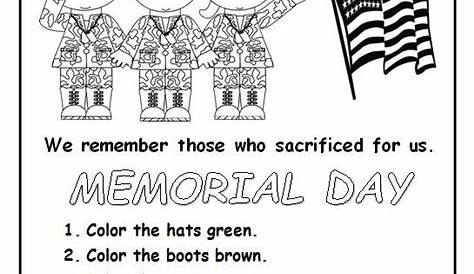 Memorial Day Worksheets For Kids - Worksheets Master