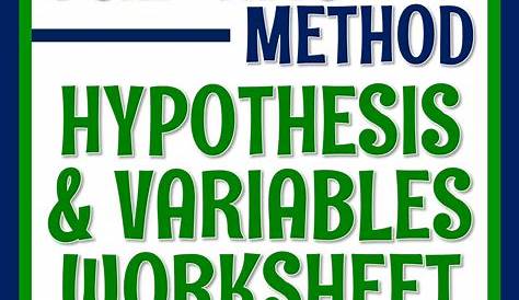 hypothesis and variables worksheets one answer key