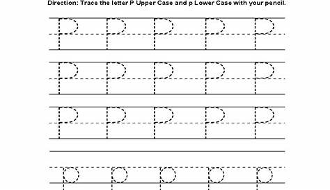 letter p tracing worksheets