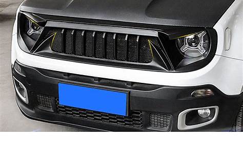 For 2015 2016-2018 Jeep Renegade ABS Black Front Upper Bumper Mesh Grill Grille | eBay