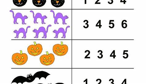 Halloween Preschool Worksheet for Counting Practice – National