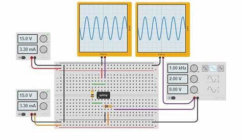 Circuit design Inverting Amplifier (op-amp) | Tinkercad