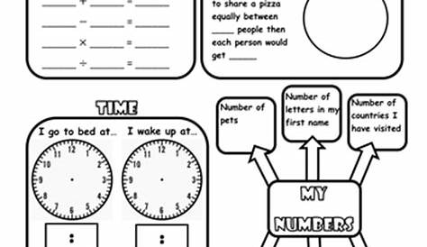 Math about me poster back to school activity by amberlee92 - Teaching