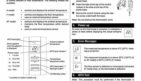 installation manual for thermostat
