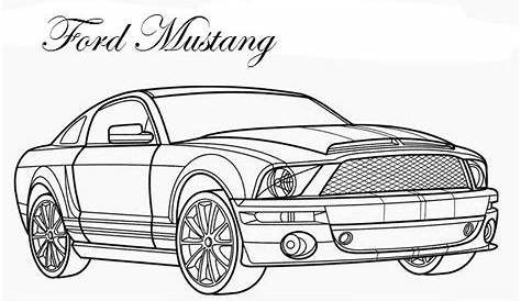 ford mustang coloring page