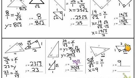 Special right triangles 45 45 90 worksheet - dareloshows